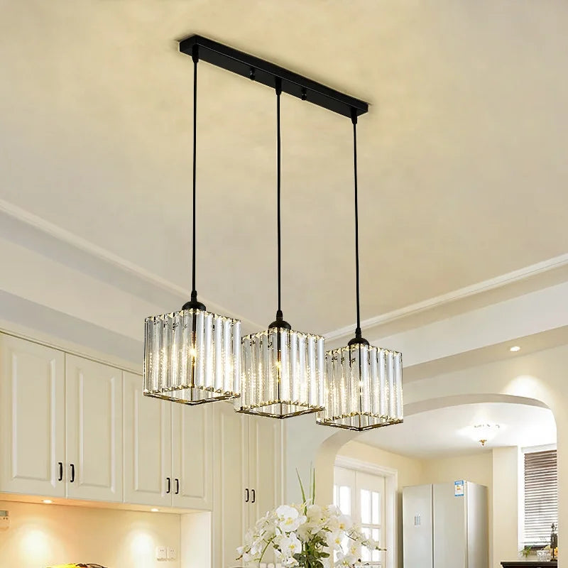 Lustre suspension en verre pour salon et salle à manger - Callista