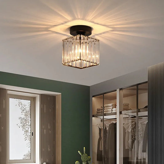 Lustre plafonnier en verre cristal - Élise