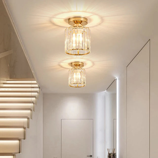 Lustre plafonnier en verre cristal - Élise