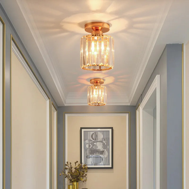 Lustre plafonnier en verre cristal - Élise