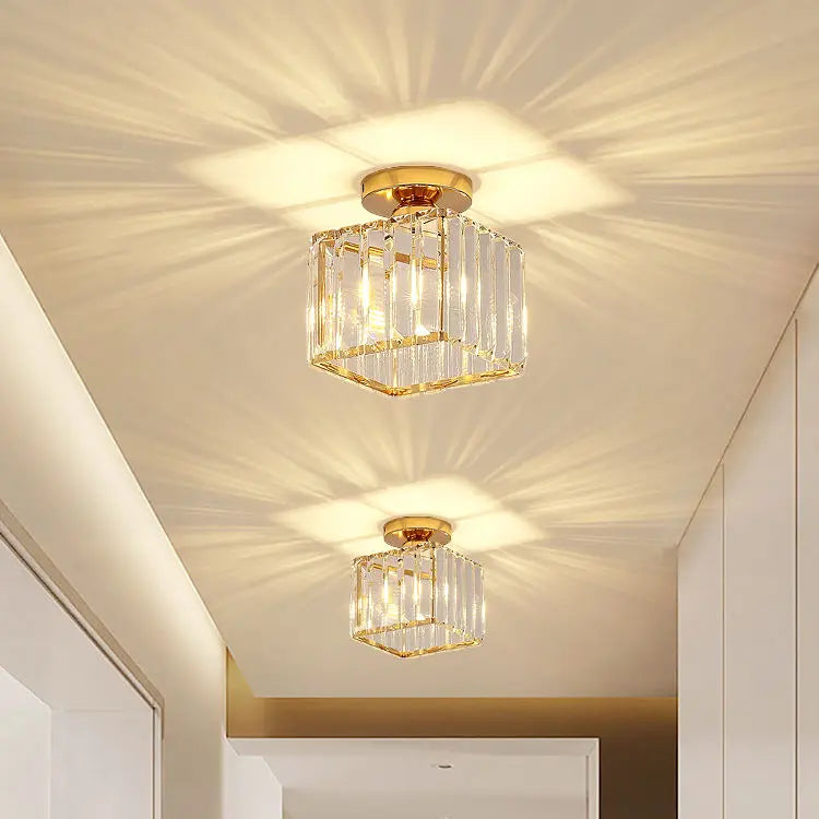 Lustre plafonnier en verre cristal - Élise