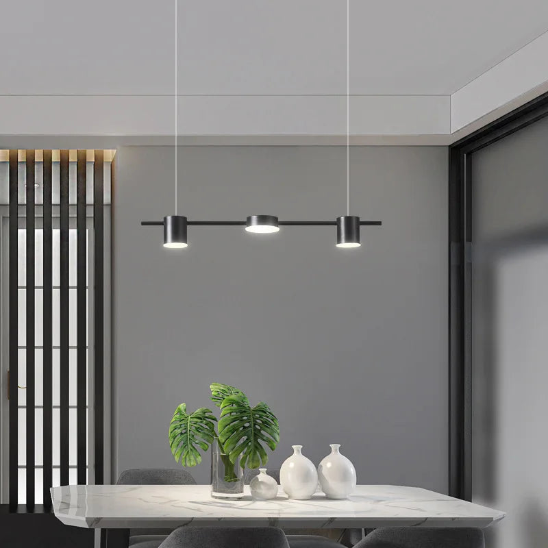 Lustre salle à manger en doré ou noir - Hélion