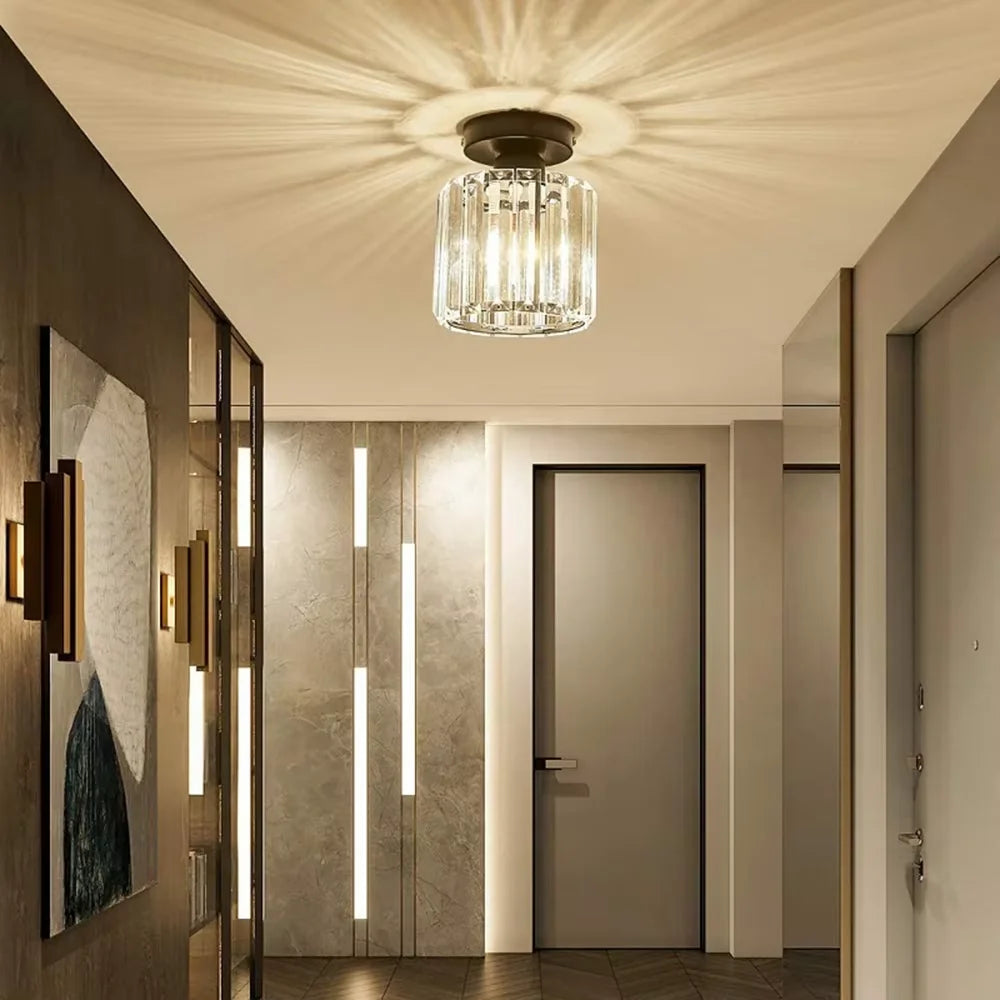 Lustre plafonnier en verre cristal - Élise
