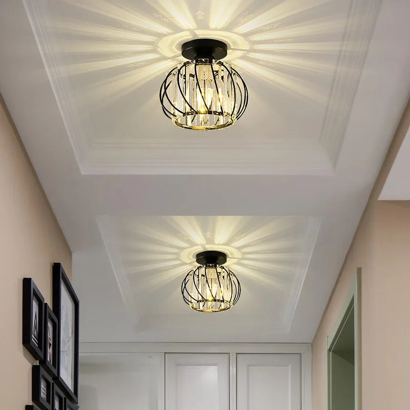 Lustre plafonnier en verre cristal - Élise