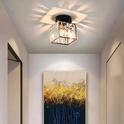 Lustre plafonnier en verre cristal - Élise