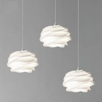 Suspension blanche design pétales de fleurs - Floréa